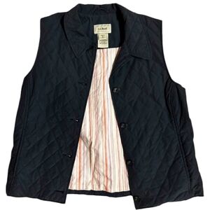 L.L. Bean Women's Quilted Vest - Vintage Classic Navy, Size M